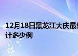 12月18日黑龙江大庆最新疫情情况通报及大庆疫情到今天累计多少例