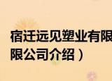 宿迁远见塑业有限公司（关于宿迁远见塑业有限公司介绍）