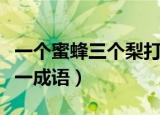 一个蜜蜂三个梨打一成语（一个蜜蜂三个梨打一成语）