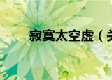 寂寞太空虚（关于寂寞太空虚介绍）