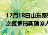 12月18日山东泰安疫情总共多少例及泰安此次疫情最新确诊人数