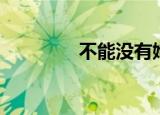 不能没有她（不能没有她）