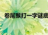 卷尾猴打一字谜底是什么（卷尾猴打一字）