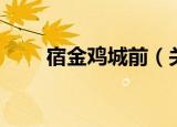 宿金鸡城前（关于宿金鸡城前介绍）