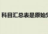 科目汇总表是原始凭证吗（科目汇总表格式）