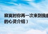 寂寞时你再一次来到我的心灵（关于寂寞时你再一次来到我的心灵介绍）