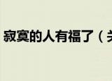 寂寞的人有福了（关于寂寞的人有福了介绍）
