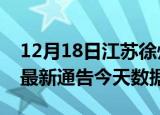 12月18日江苏徐州疫情最新消息及徐州疫情最新通告今天数据