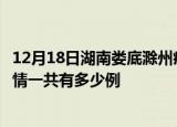 12月18日湖南娄底滁州疫情总共确诊人数及娄底安徽滁州疫情一共有多少例