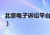 北京电子诉讼平台发验证码（北京电子交通图）