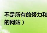 不是所有的努力和付出都会有回报（不是所有的网站）