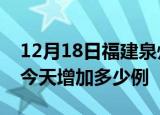 12月18日福建泉州疫情最新数量及泉州疫情今天增加多少例