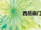 西岳庙门票（西岳论坛）