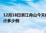 12月18日浙江舟山今天疫情近期情况及舟山最新疫情目前累计多少例