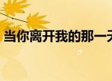 当你离开我的那一天（当你离开我的那一天）