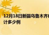 12月18日新疆乌鲁木齐疫情最新消息及乌鲁木齐这次疫情累计多少例