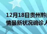 12月18日贵州黔南疫情累计多少例及黔南疫情最新状况确诊人数