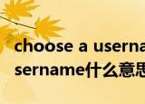 choose a username什么意思（choose a username什么意思）