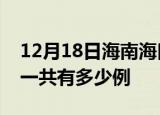 12月18日海南海口疫情最新情况及海口疫情一共有多少例
