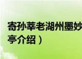 寄孙莘老湖州墨妙亭（关于寄孙莘老湖州墨妙亭介绍）