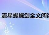 流星蝴蝶剑全文阅读（流星蝴蝶剑全屏攻击）