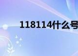 118114什么号码（118114订机票）