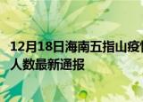 12月18日海南五指山疫情最新公布数据及五指山疫情目前总人数最新通报