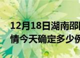 12月18日湖南邵阳目前疫情是怎样及邵阳疫情今天确定多少例了