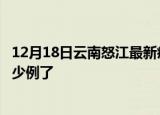 12月18日云南怒江最新疫情确诊人数及怒江疫情患者累计多少例了