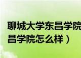 聊城大学东昌学院怎么样好不好（聊城大学东昌学院怎么样）