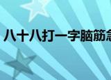 八十八打一字脑筋急转弯（八十八打一成语）