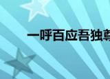 一呼百应吾独尊（一呼百应 王心凌）