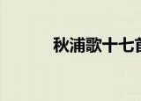 秋浦歌十七首其十五（秋浦歌）