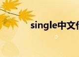 single中文什么意思（single）