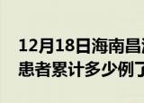 12月18日海南昌江今日疫情通报及昌江疫情患者累计多少例了