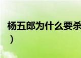 杨五郎为什么要杀潘仁美（杨五郎为什么出家）