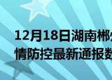 12月18日湖南郴州疫情最新通报表及郴州疫情防控最新通报数据