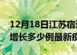 12月18日江苏宿迁最新疫情状况及宿迁今天增长多少例最新疫情