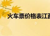 火车票价格表江西南昌（火车票价格表）