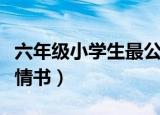 六年级小学生最公认的作息表（六年级小学生情书）