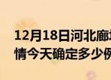 12月18日河北廊坊目前疫情是怎样及廊坊疫情今天确定多少例了
