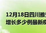 12月18日四川雅安疫情最新动态及雅安今天增长多少例最新疫情