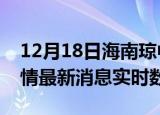 12月18日海南琼中疫情最新通报表及琼中疫情最新消息实时数据
