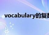 vocabulary的复数（vocabulary可数吗）