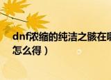 dnf浓缩的纯洁之骸在哪里可以获得（dnf浓缩的纯洁之骸怎么得）