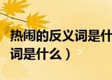 热闹的反义词是什么三年级上册（热闹的反义词是什么）