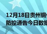 12月18日贵州铜仁今天疫情信息及铜仁疫情防控通告今日数据