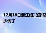 12月18日浙江绍兴疫情新增病例详情及绍兴疫情今天确定多少例了
