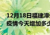 12月18日福建漳州疫情最新状况今天及漳州疫情今天增加多少例