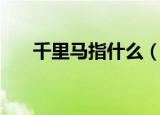 千里马指什么（千里马指什么样的人）